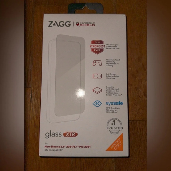 NIB ZAGG INVISIBLE SHIELD iPhone Screen Protector iPhone 6.1" 2021/6.1" Pro 2021 - Picture 3 of 5